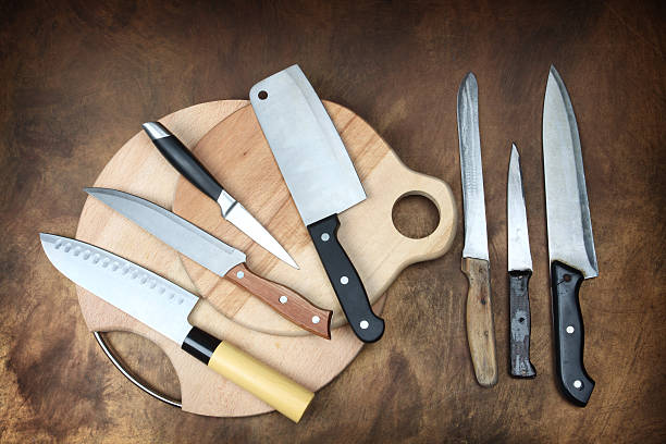 collection of various kitchen knives